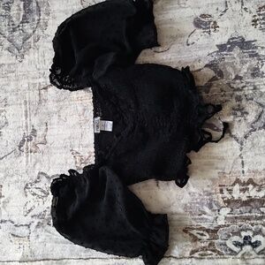 Puff sleeve crop top